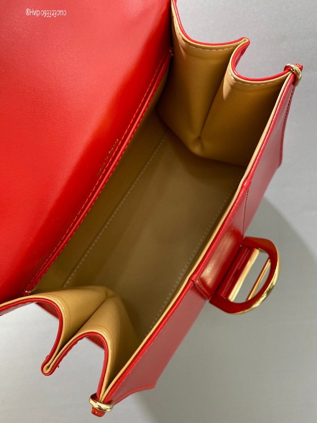 Delvaux Brillan mini in Box Calf red
