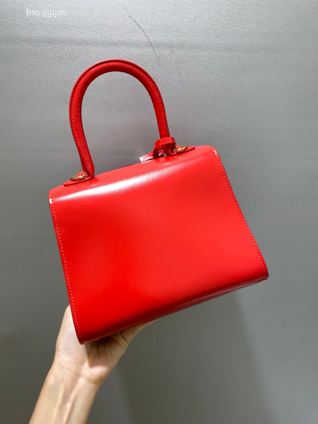 Delvaux Brillan mini in Box Calf red