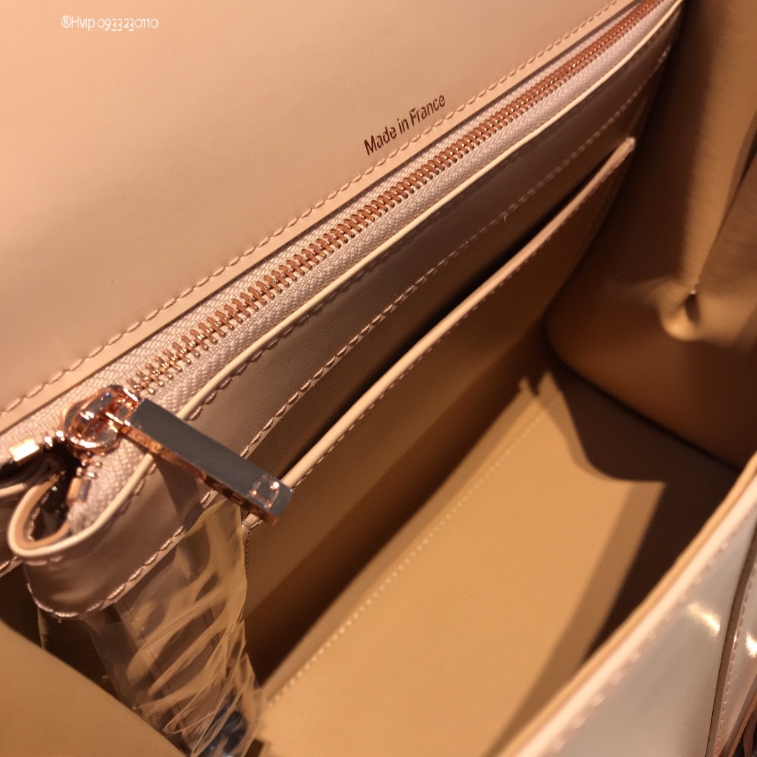 Delvaux Brillant MM in Box Calf Rose
