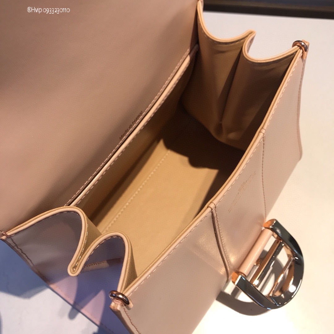 Delvaux Brillan mini in Box Calf rose