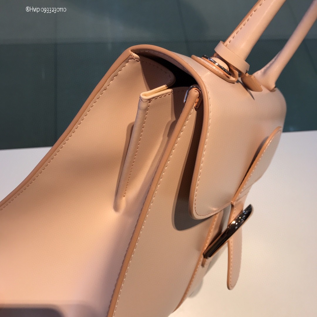 Delvaux Brillant MM in Box Calf Rose