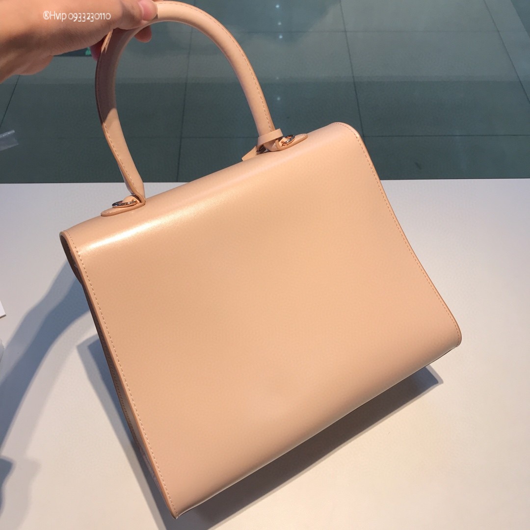 Delvaux Brillant MM in Box Calf Rose