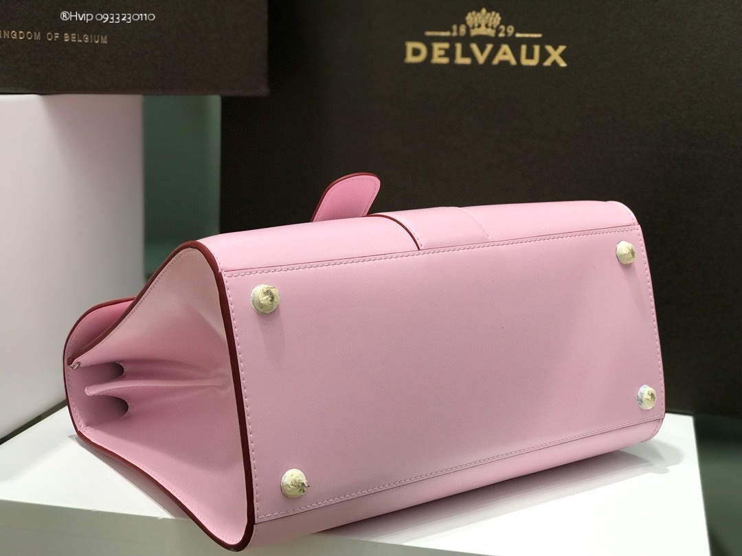 Delvaux Brillant MM in Box Calf pink