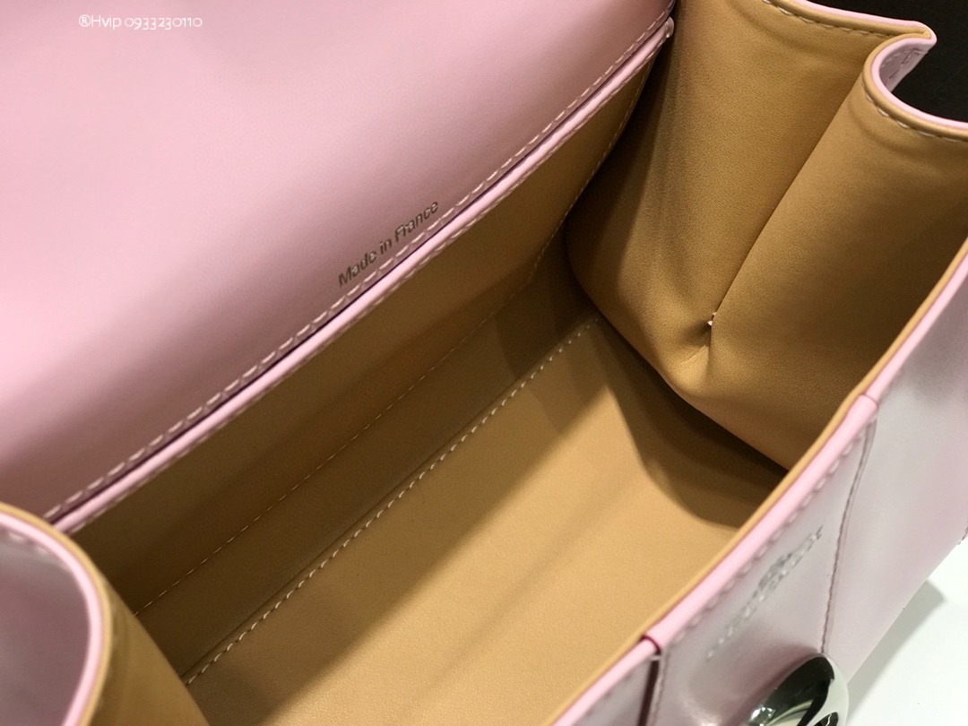 Delvaux Brillan mini in Box Calf Pink
