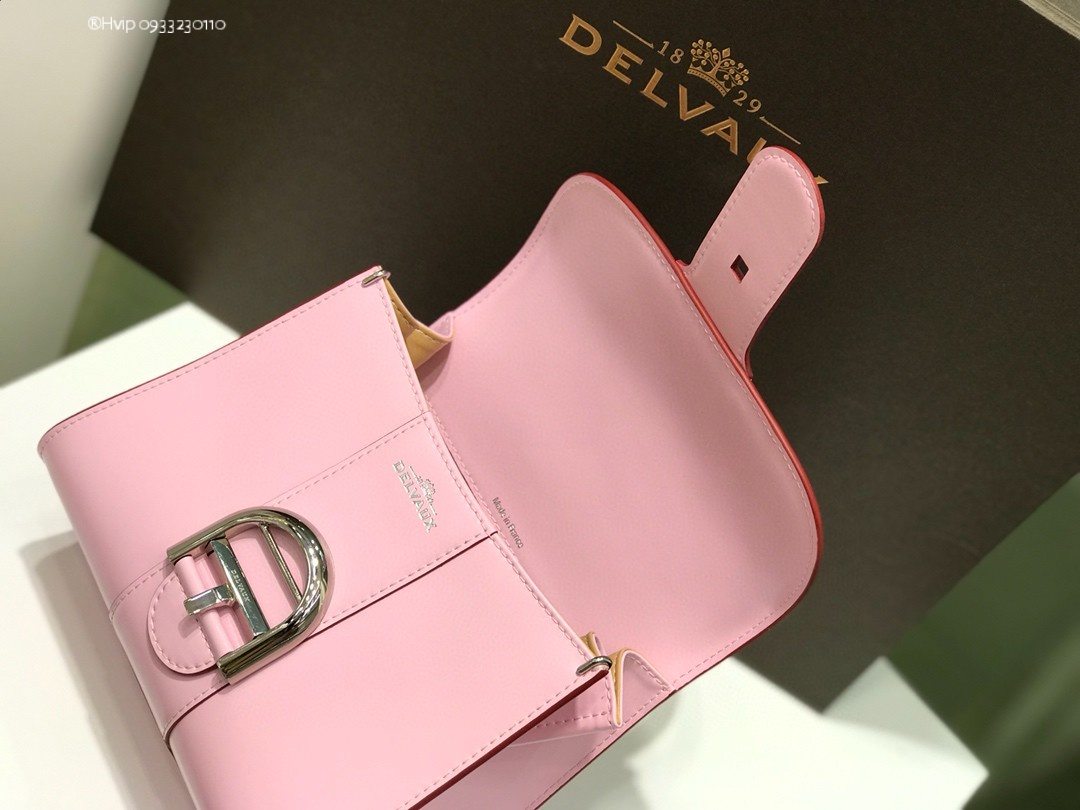 Delvaux Brillan mini in Box Calf Pink