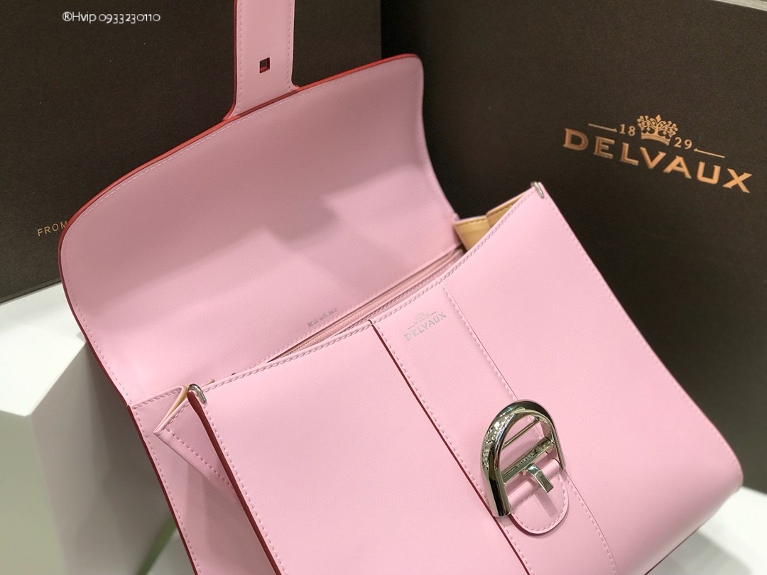 Delvaux Brillant MM in Box Calf pink