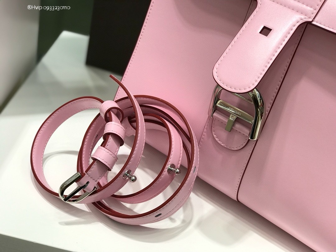Delvaux Brillant MM in Box Calf pink