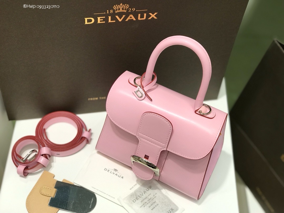 Delvaux Brillan mini in Box Calf Pink