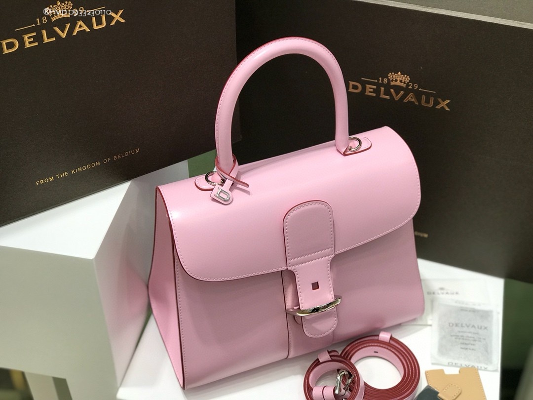 Delvaux Brillant MM in Box Calf pink