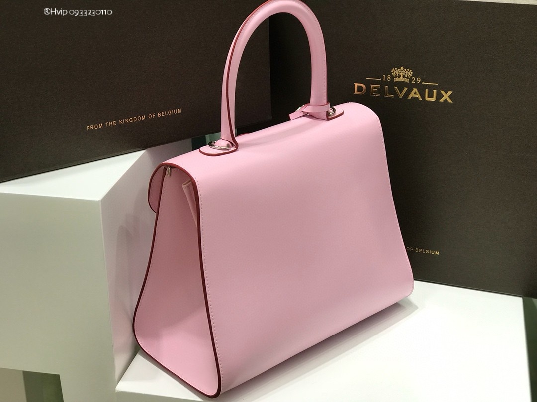 Delvaux Brillant MM in Box Calf pink