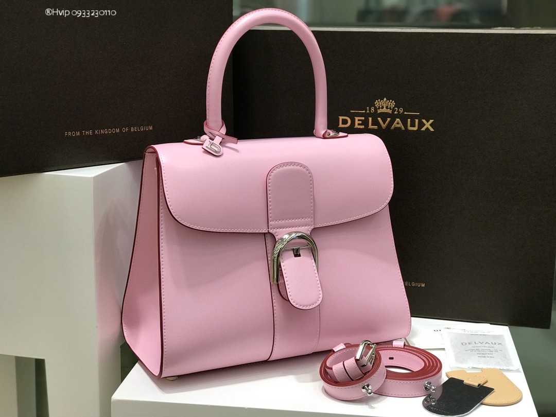 Delvaux Brillant MM in Box Calf pink
