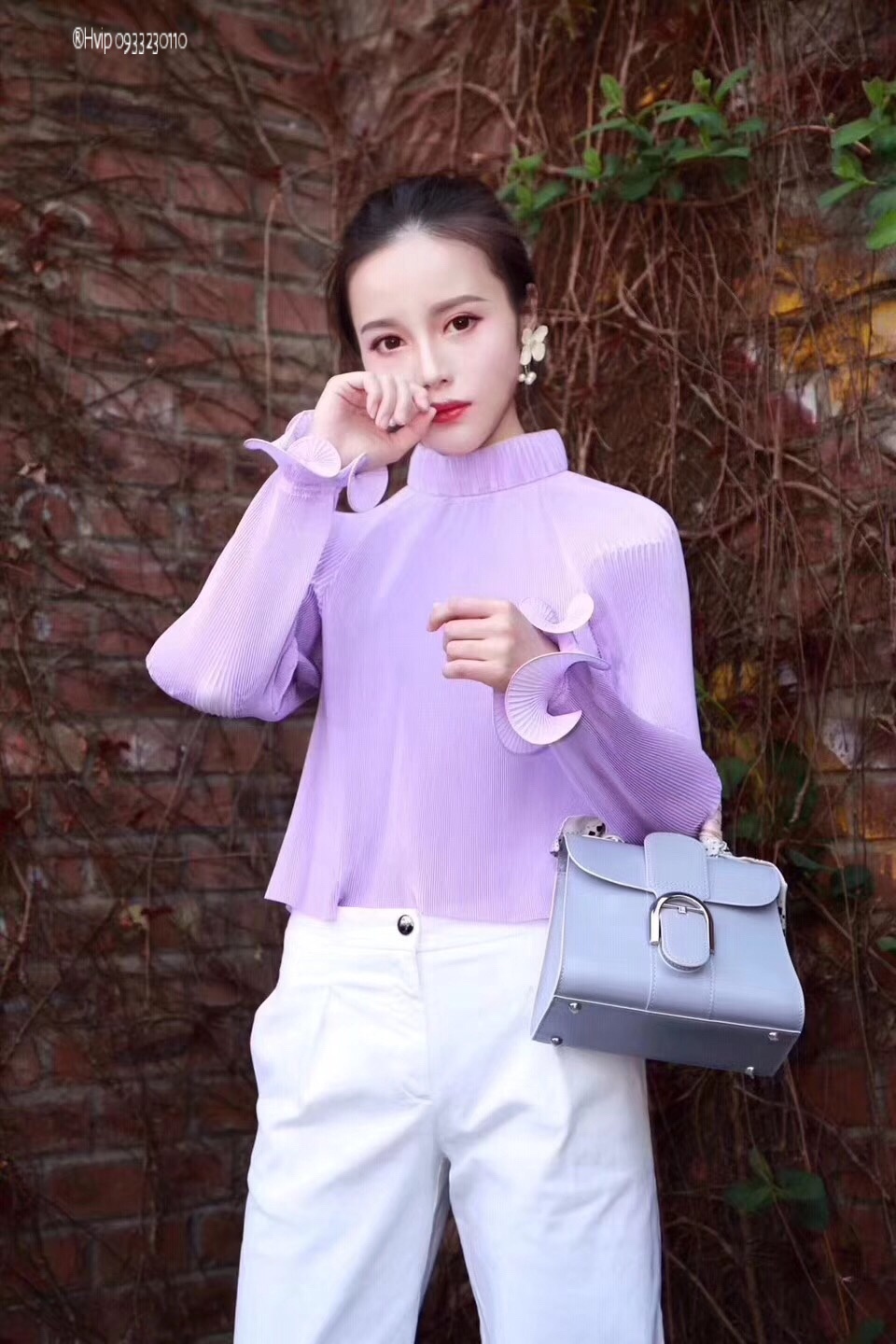 Delvaux Brillan mini in Box Calf Azure