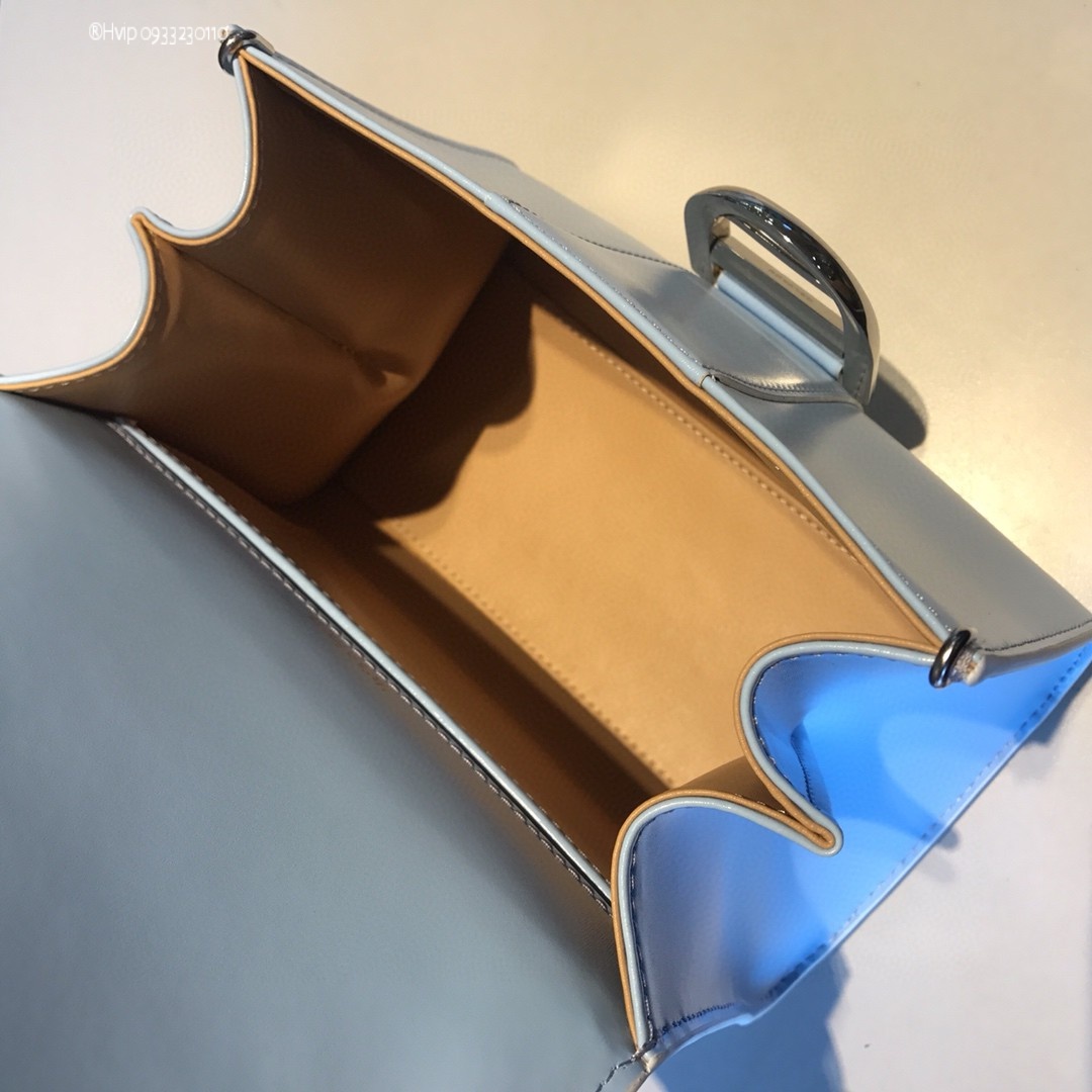 Delvaux Brillan mini in Box Calf Azure