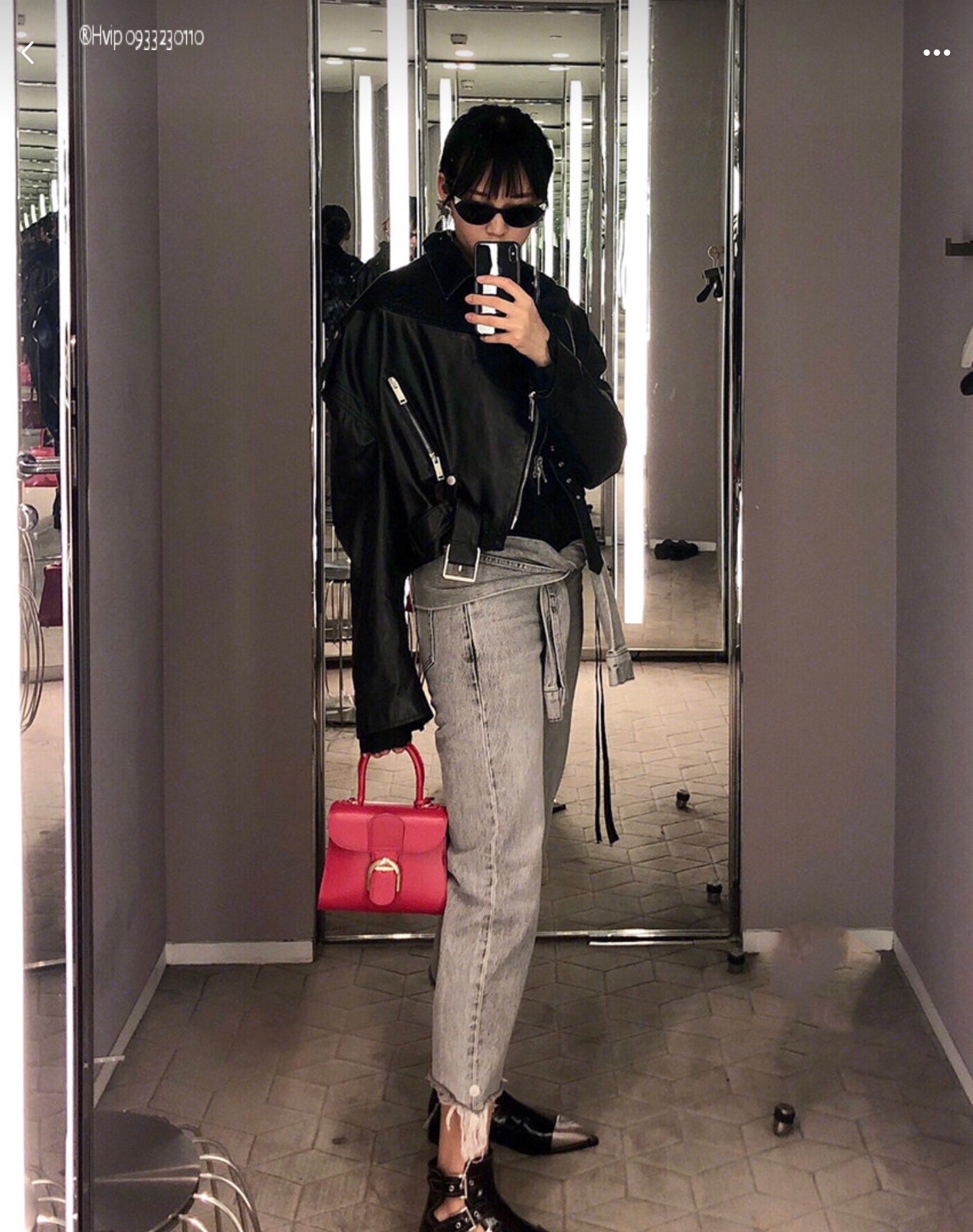 Delvaux Brillan mini in Box Calf burgundy