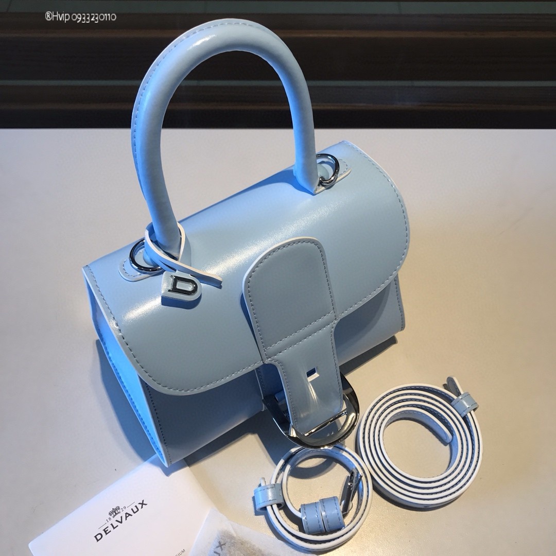 Delvaux Brillan mini in Box Calf Azure