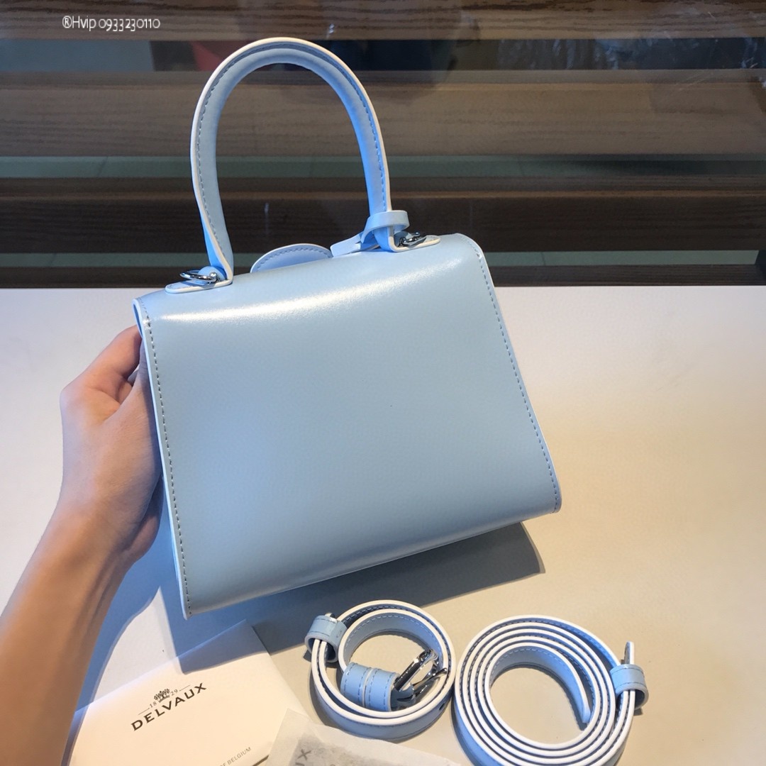 Delvaux Brillan mini in Box Calf Azure