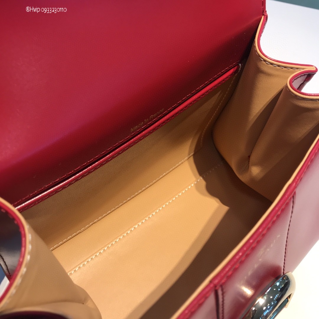Delvaux Brillan mini in Box Calf burgundy
