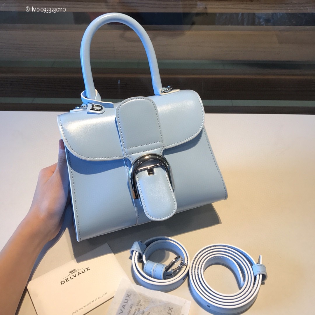 Delvaux Brillan mini in Box Calf Azure