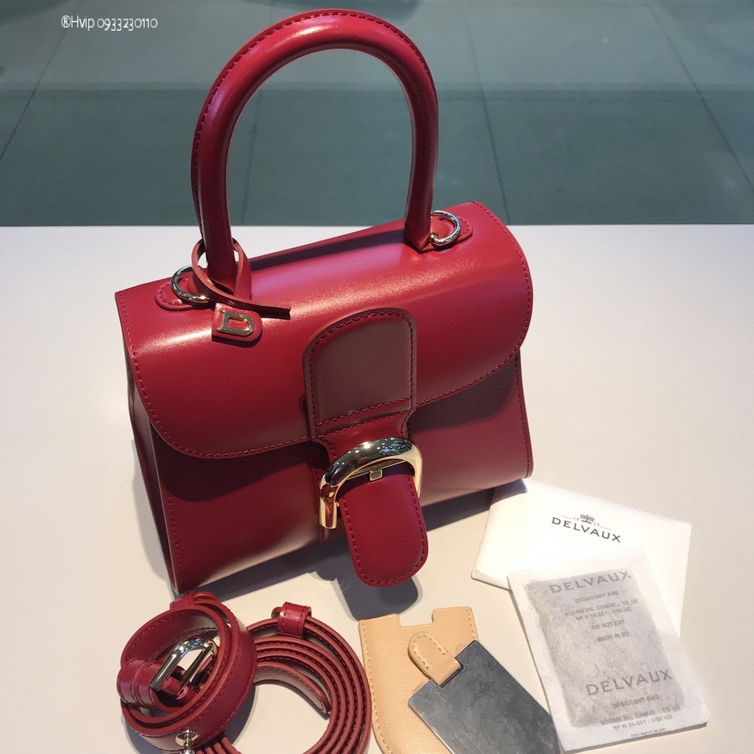 Delvaux Brillan mini in Box Calf burgundy
