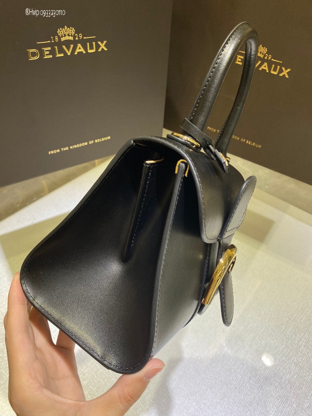 Delvaux Brillan mini in Box Calf black