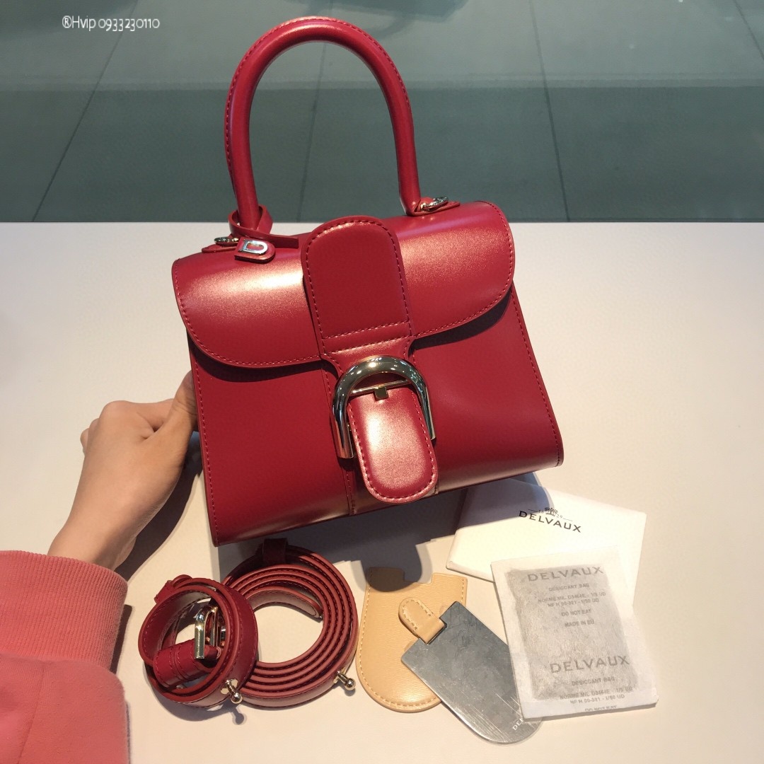 Delvaux Brillan mini in Box Calf burgundy
