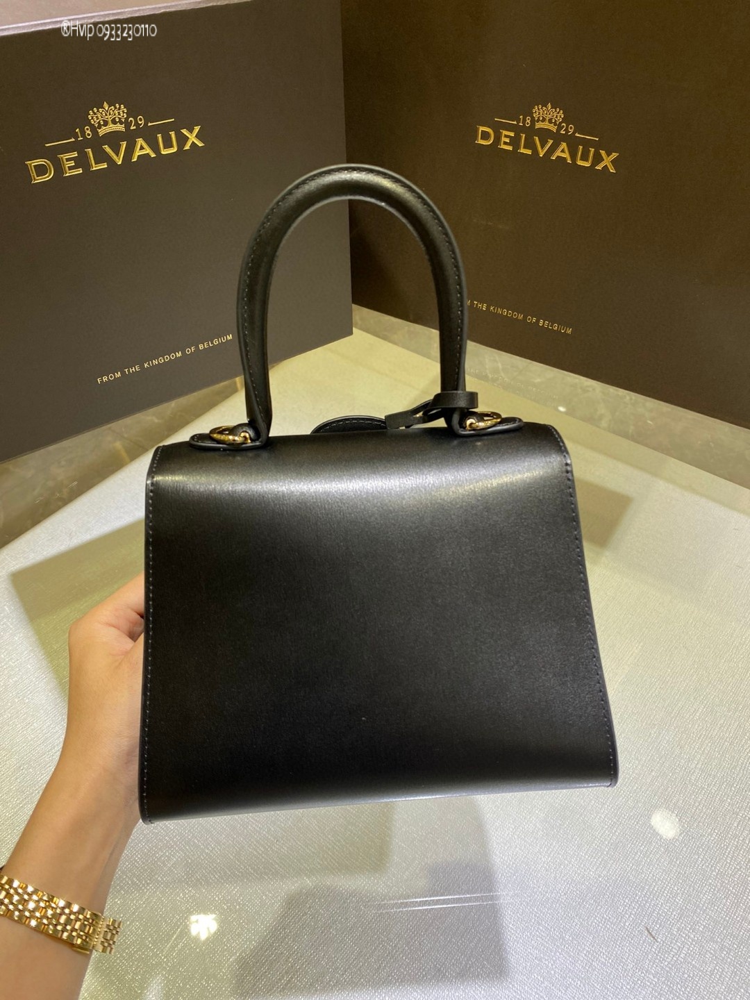Delvaux Brillan mini in Box Calf black