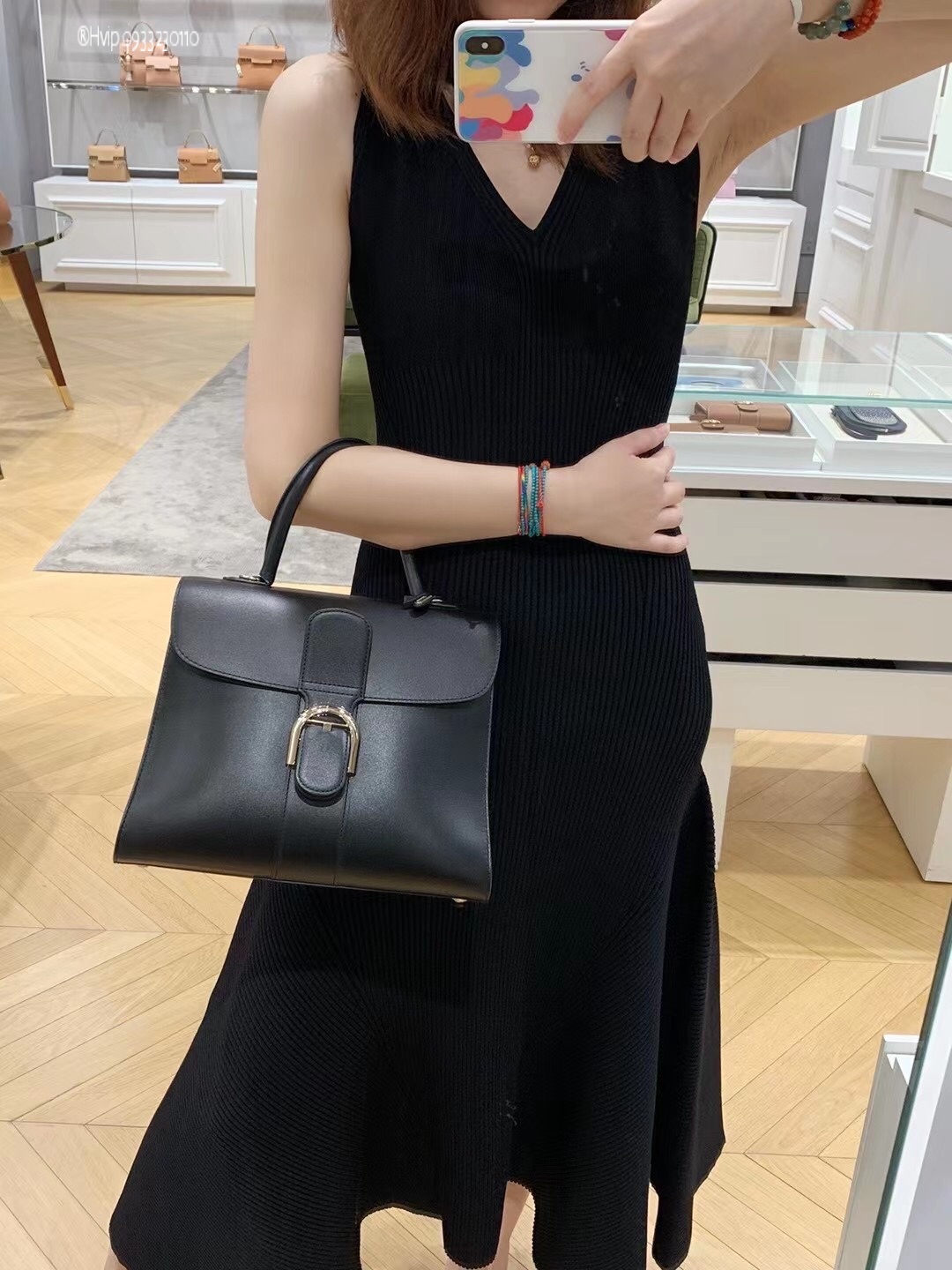 Delvaux Brillant MM in Box Calf Black