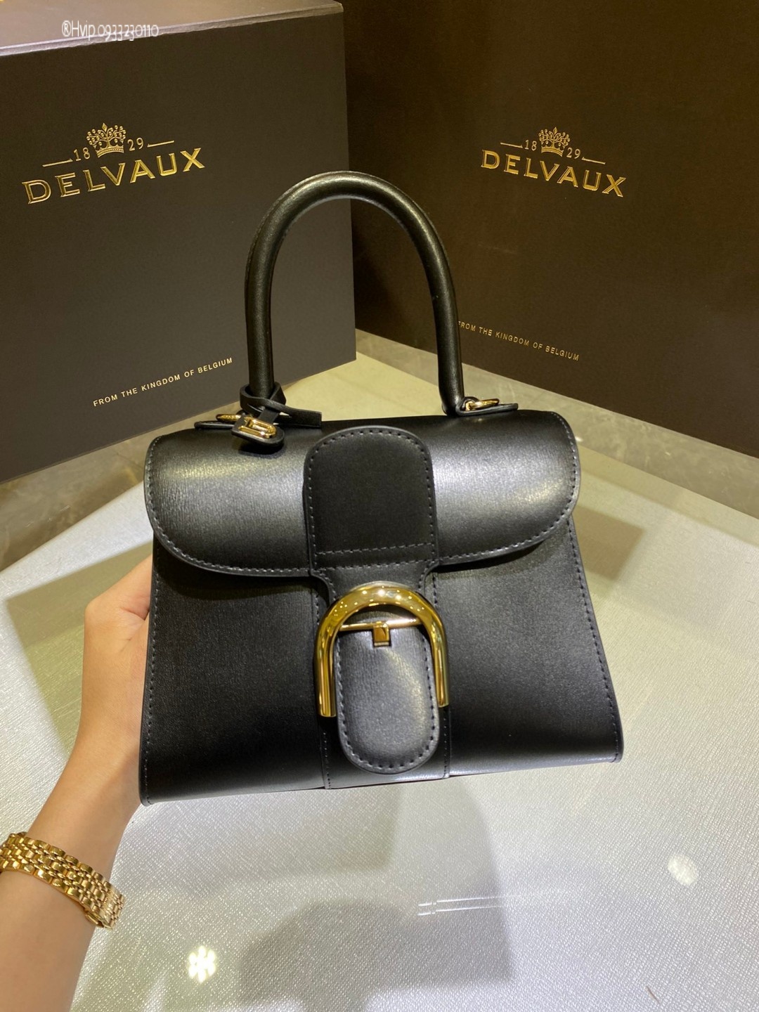 Delvaux Brillan mini in Box Calf black