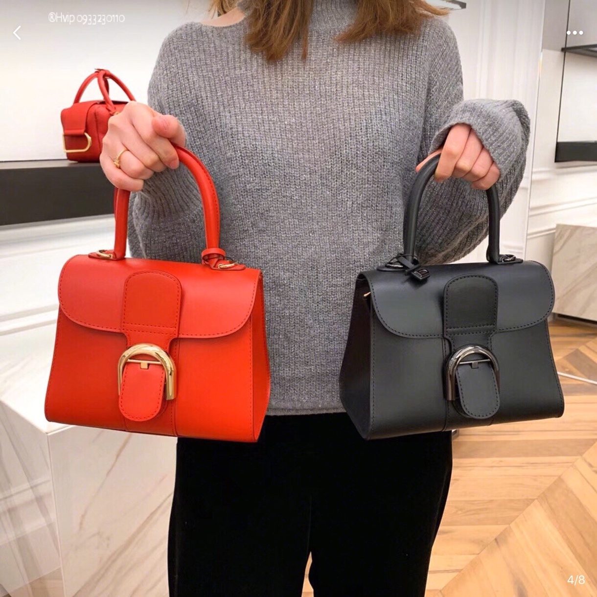 Delvaux Brillant MM in Box Calf So Black