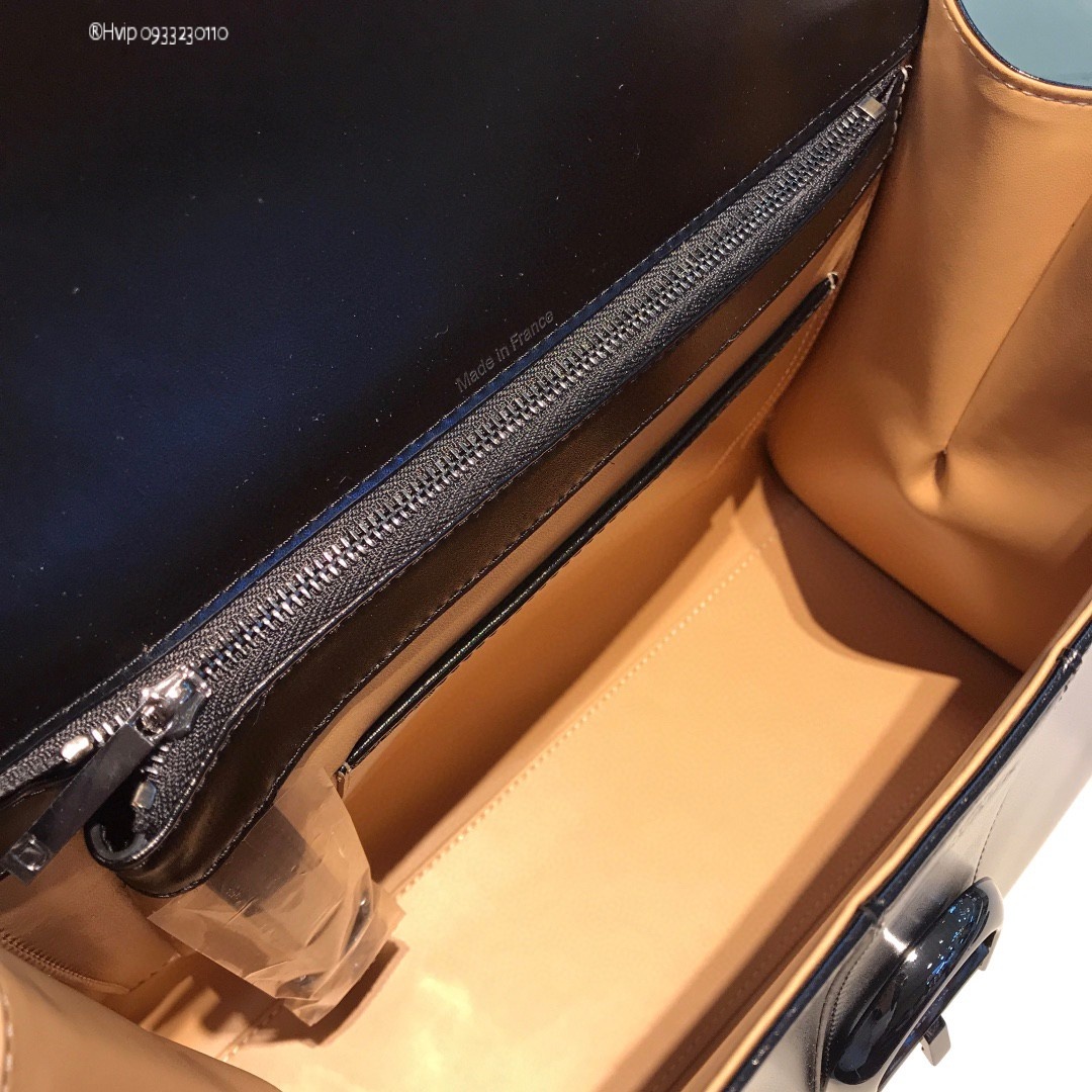 Delvaux Brillant MM in Box Calf So Black