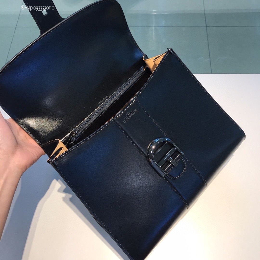 Delvaux Brillant MM in Box Calf So Black