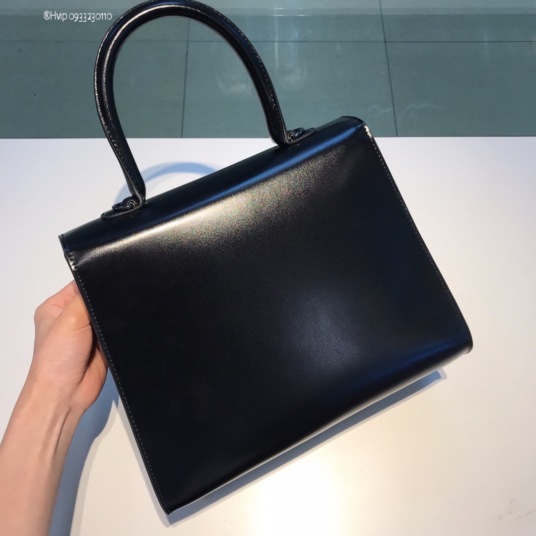 Delvaux Brillant MM in Box Calf So Black