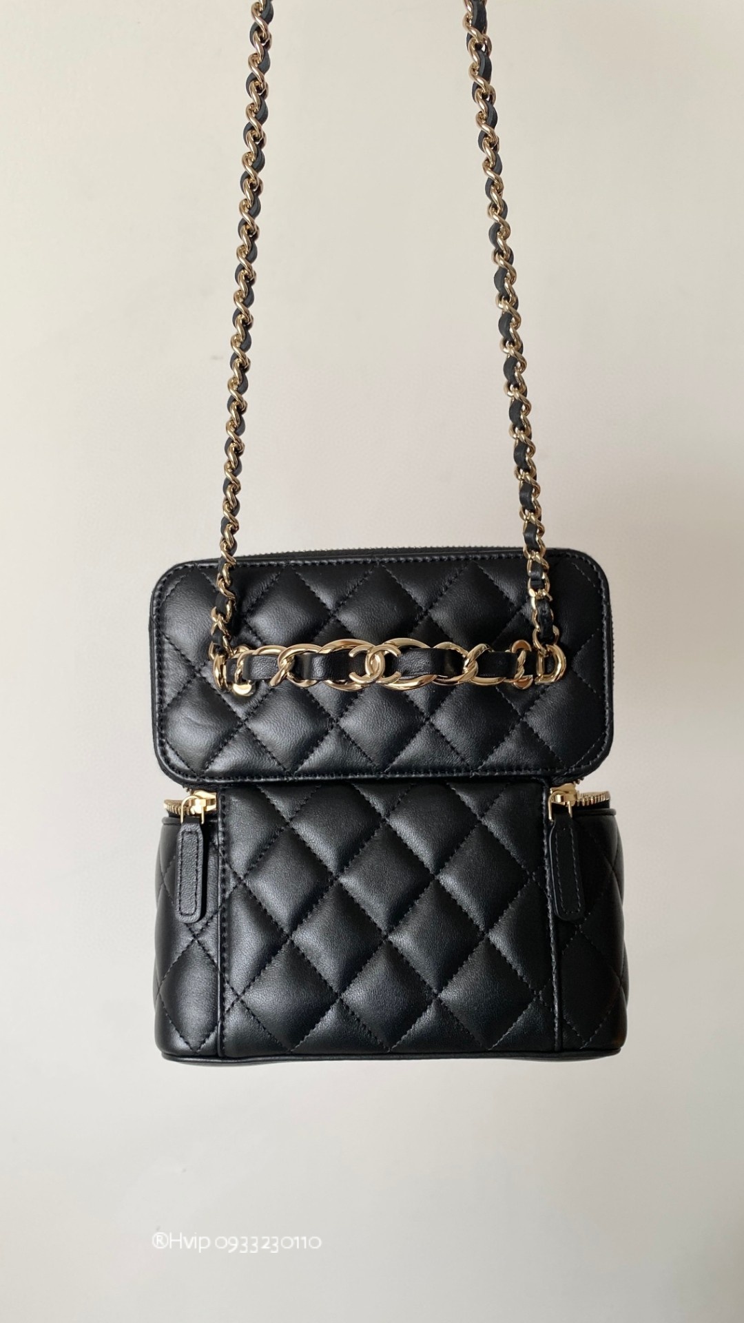Chanel flap bag with top handle