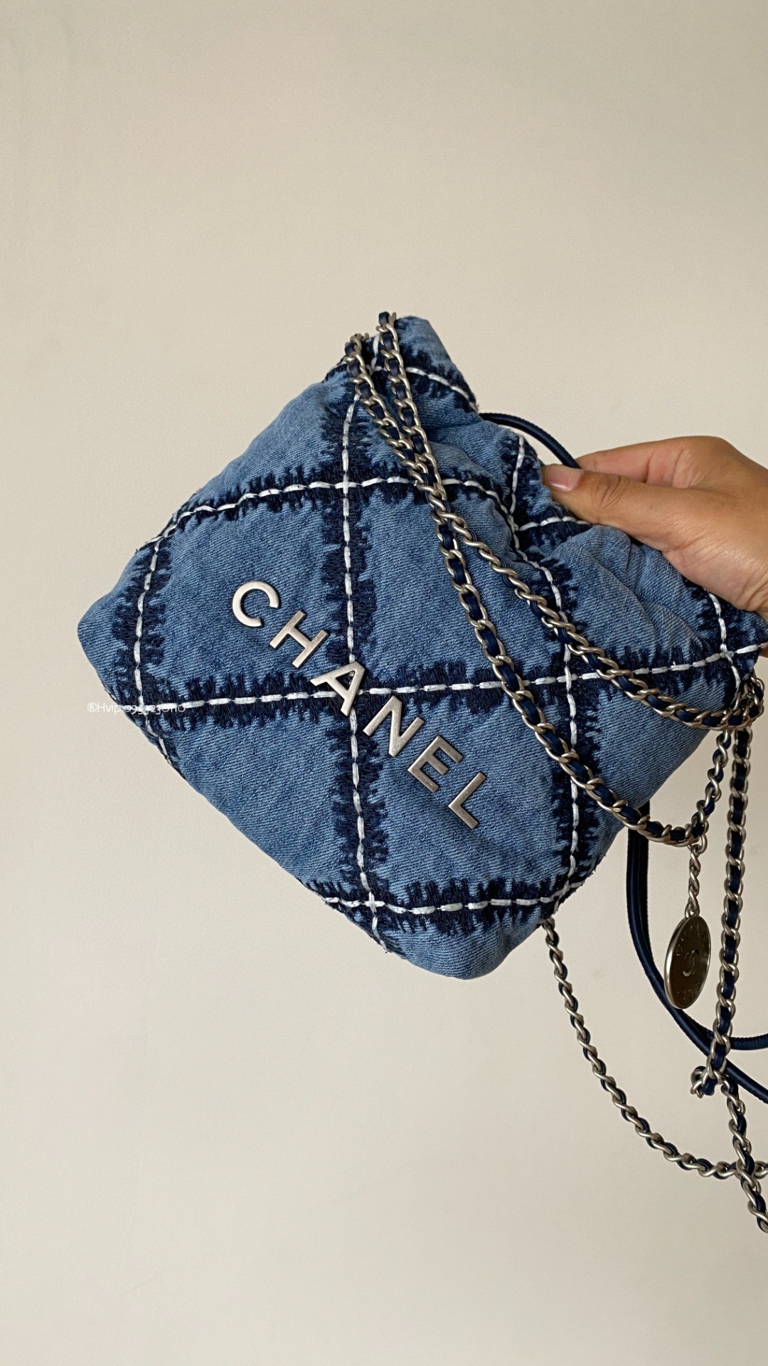Chanel 22 mink denim
