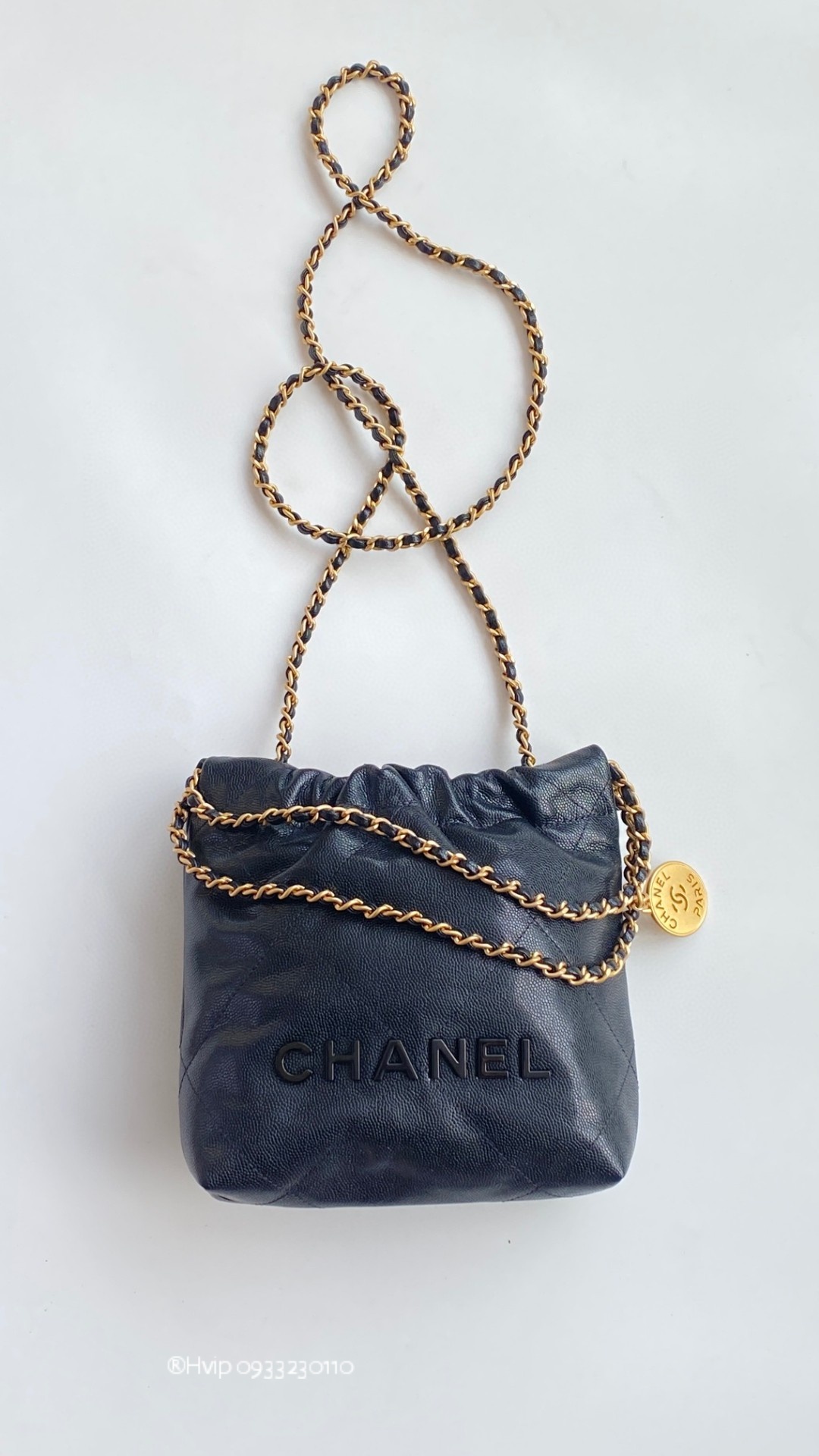 Chanel 22 mini so black