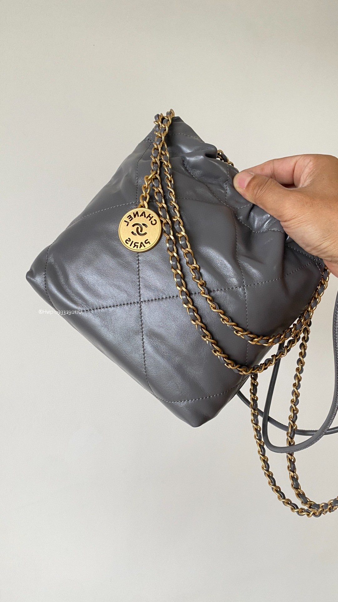 Chanel 22 mini gray