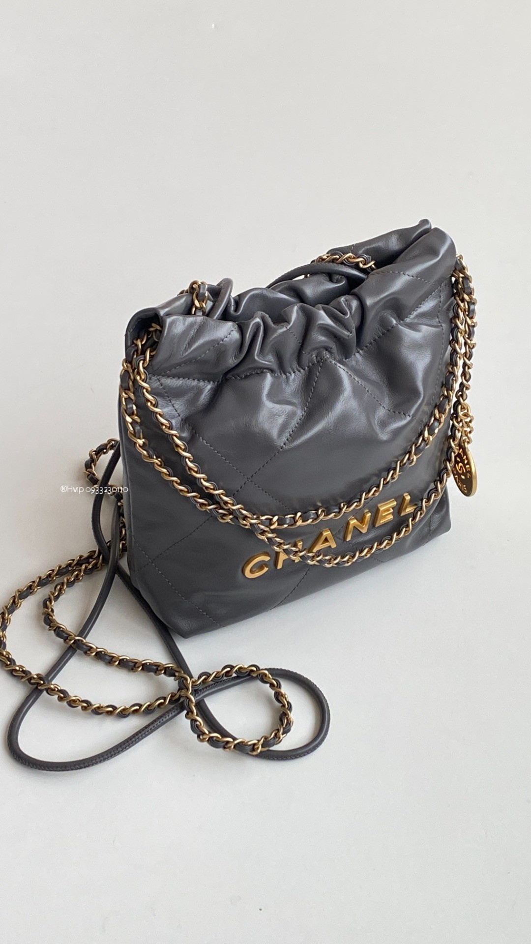 Chanel 22 mini gray