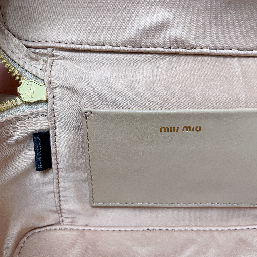 Miu Miu Matelassé nappa leather shoulder bag sand beige 5BH226_N88_F0036_V_OOO M1
