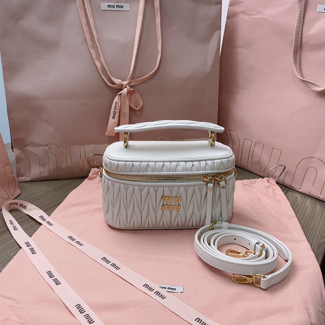 Miu Miu Matelassé nappa leather shoulder bag white 5BH226_N88_F0009_V_OOO M1