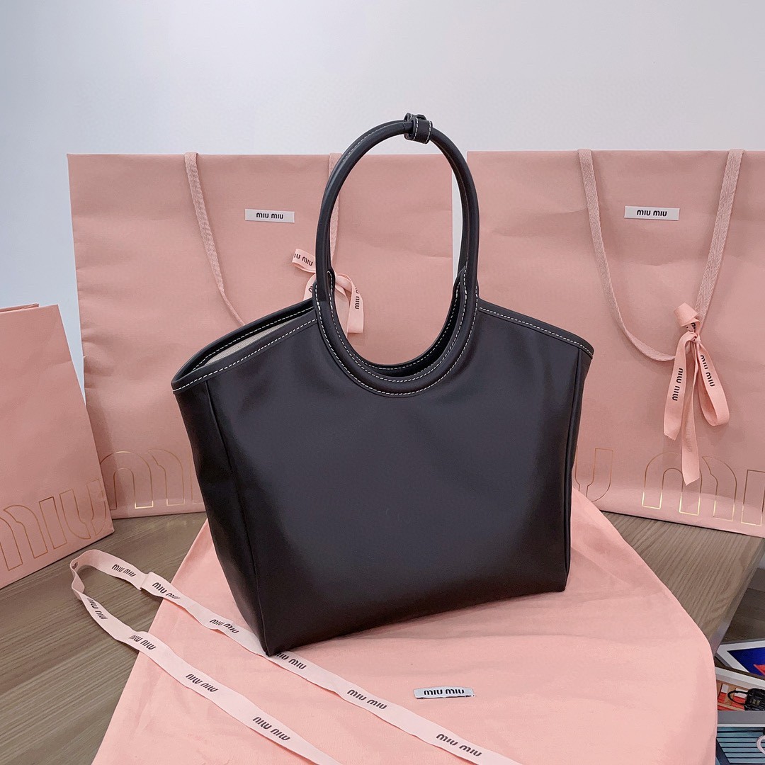 Miu Miu 5BA284_2DDJ_F0002_V_OOO black IVY leather bag M1