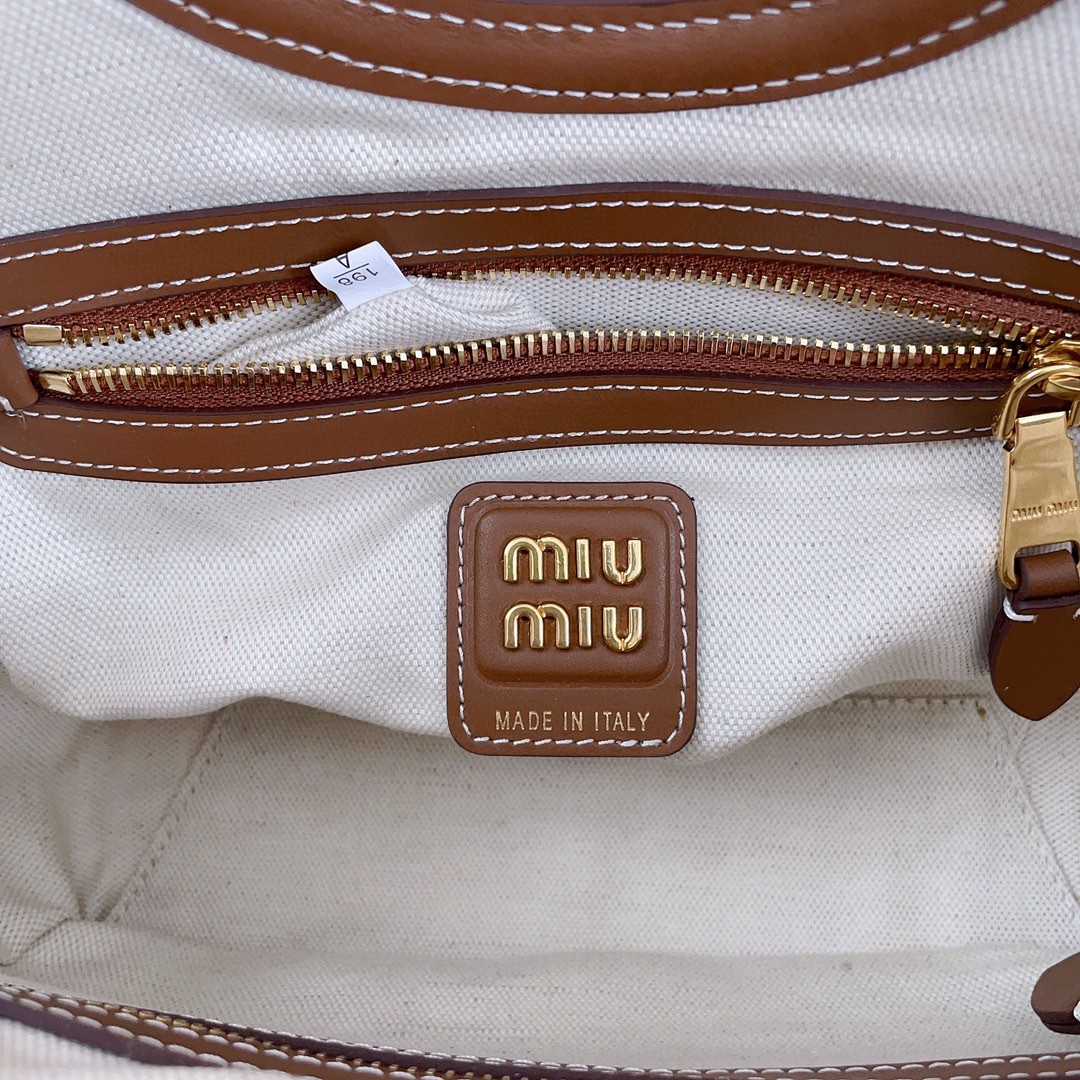 Miu Miu 5BG288 canvas tote bag M1