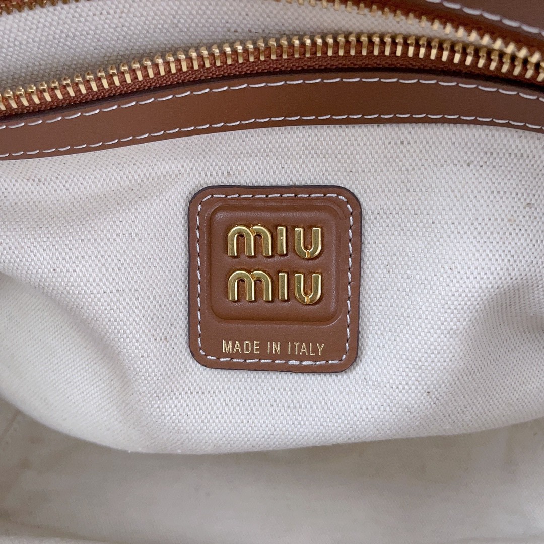 Miu Miu 5BG281 canvas tote bag M1