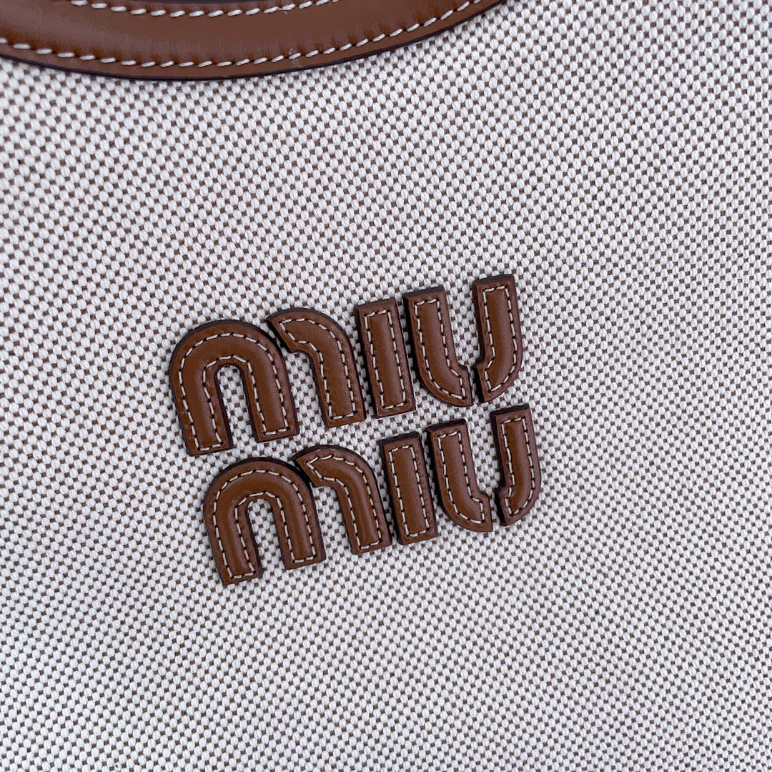 Miu Miu 5BG276 canvas tote bag M1