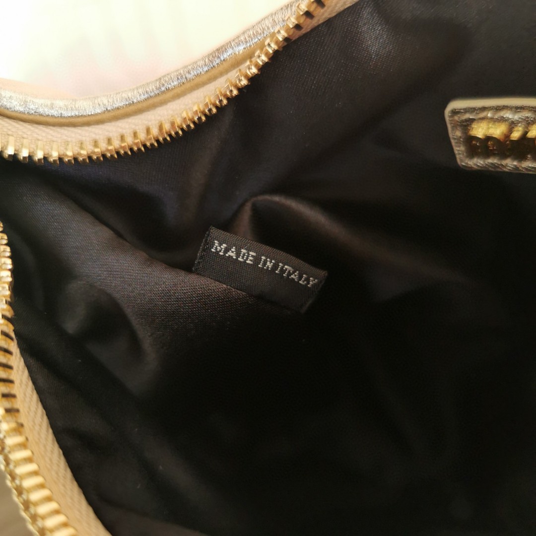 Miu Miu 5BC125 Wander matelasse nappa leather hobo bag pyrite M1