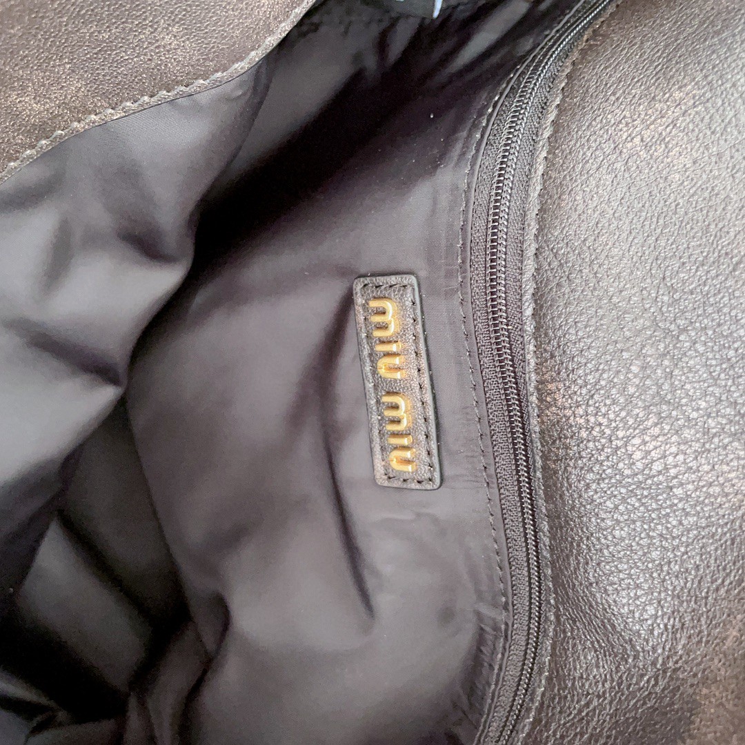 Miu Miu 5BC119_2F6P_F0V6L_V_OLM Nappa hobo bag with logo M1