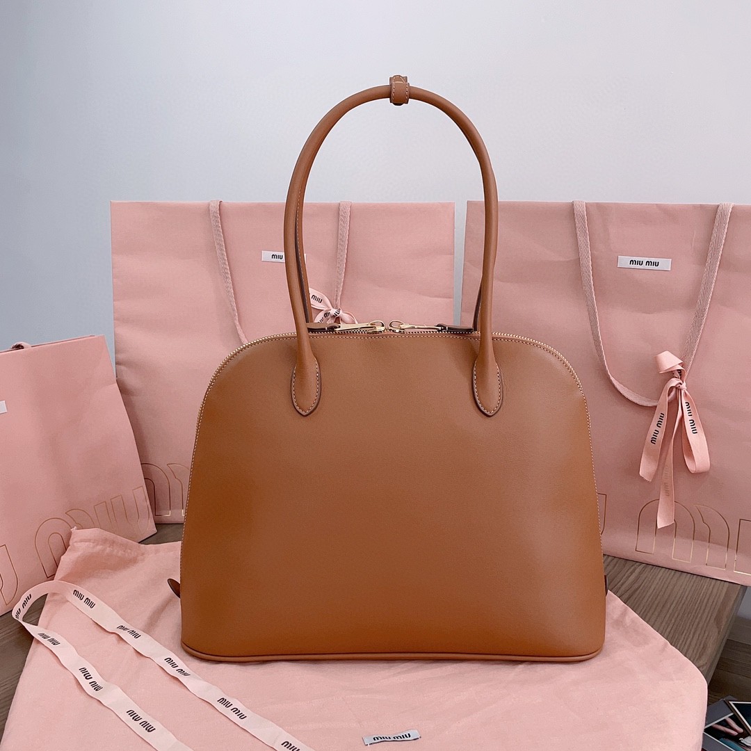Miu Miu 5BA289 leather bag cognac M1