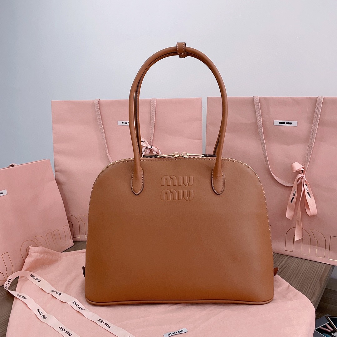 Miu Miu 5BA289 leather bag cognac M1