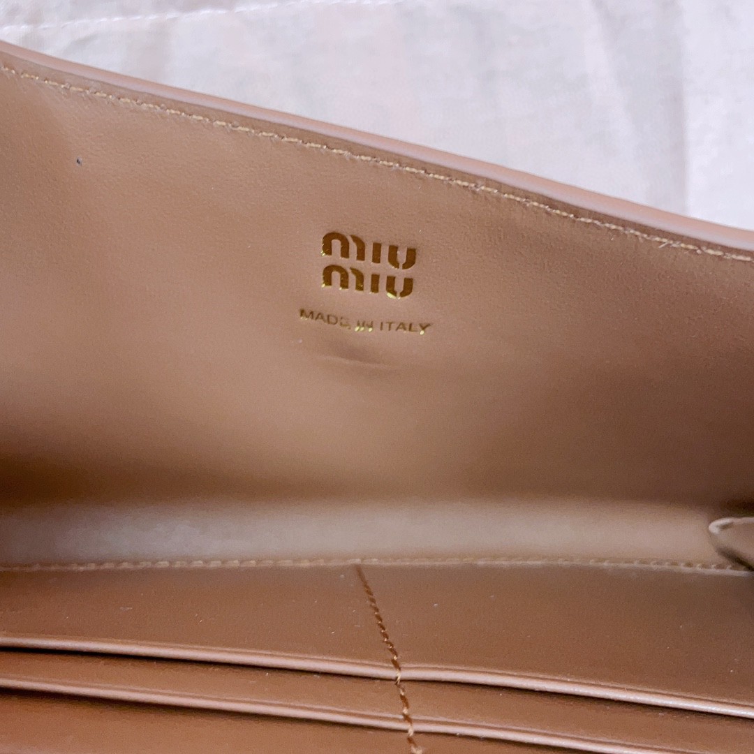 Miu Miu 5DN006 wallet bag cognac M1