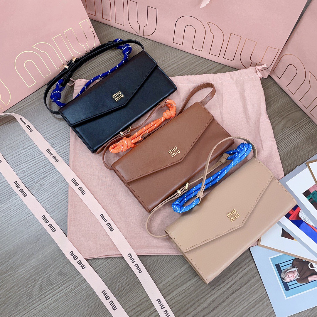 Miu Miu 5DN006 wallet bag cognac M1