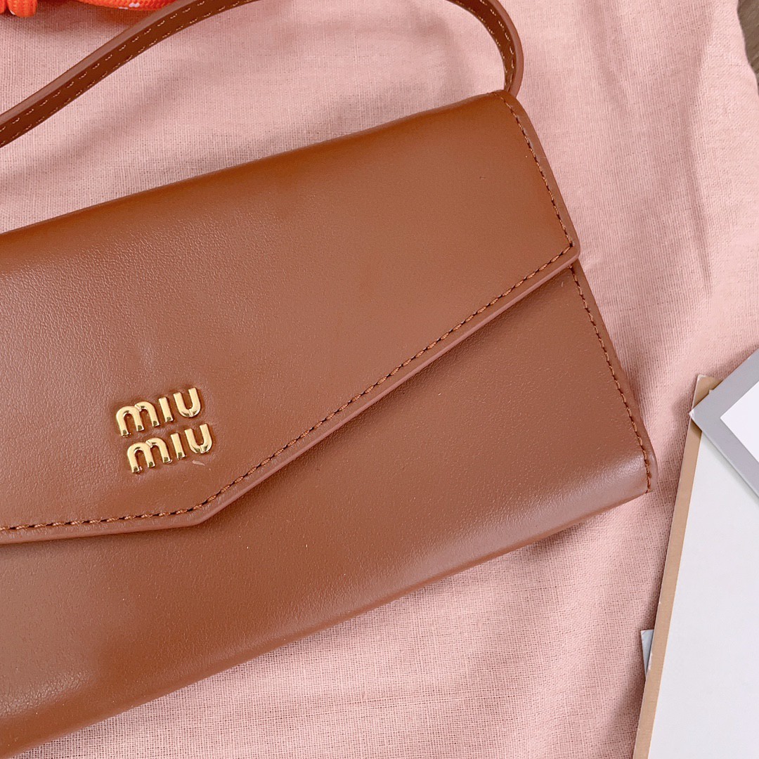 Miu Miu 5DN006 wallet bag cognac M1